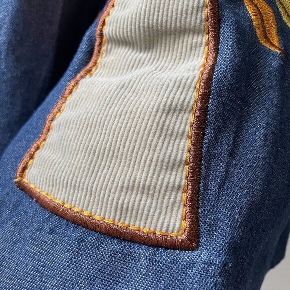 Maria Elena Girls Button Down Hooded Embroidered Fox Fall Jacket Dress Lined 6 - Picture 7 of 16